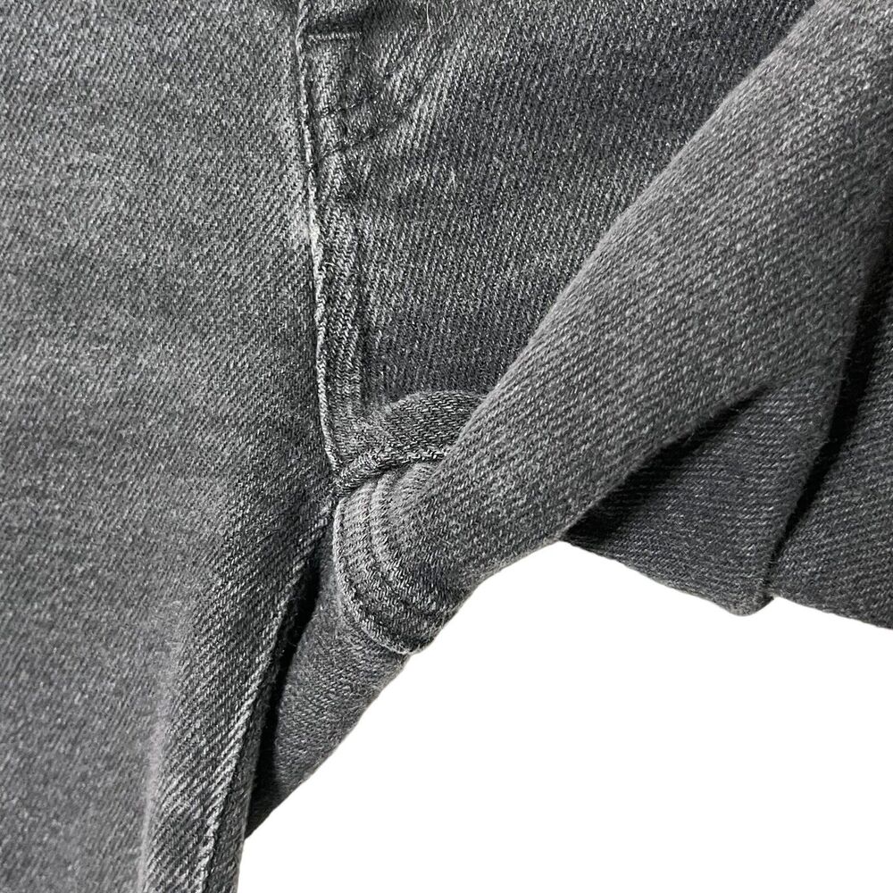 Madewell Cali Demi Boot Jeans Women's 23 Black Denim‎ Cropped Stretch Casual - Picture 4 of 12